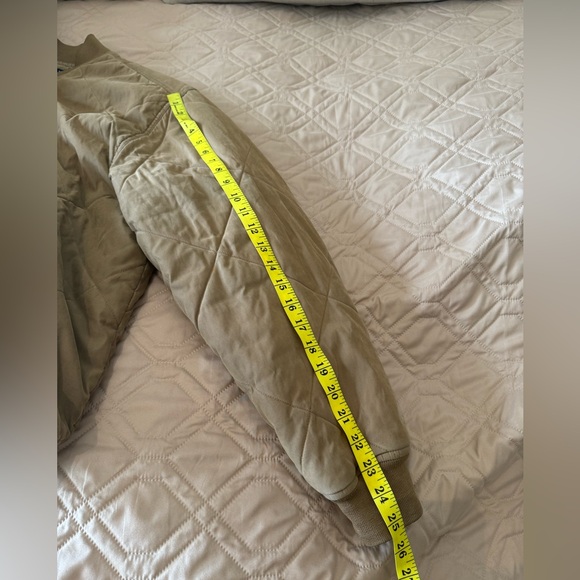 Tommy Hilfiger L Men’s Quilted Brown Camel Bomber Full Zip Jacket - Picture 15 of 15